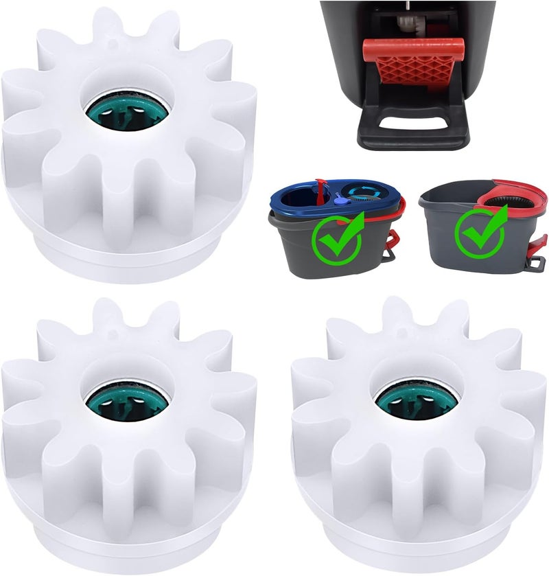 GFRED 3 Pcs Easy Mop Pedal Broom Spin Replacement One Way Clutch Bearing Bucket Gear Sprockets Repair Compatiable with Oceda/Vilida and Market 90% Spin Mop System, Mop Gears (3 Pcs Bearing Bucket Gears) - Image 1